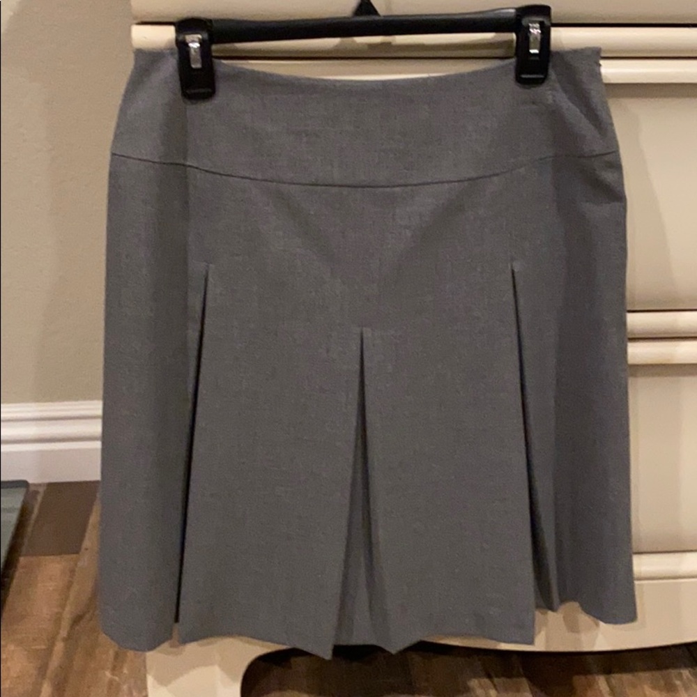Gray pleated, lined skirt.  Size 8.